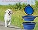 Mr. Peanut's Collapsible Dog Bowls, Set of 3 with Matching Carabiner Clips, Food Grade Silicone Portable Pet Bowls, Perfect Foldable Travel Bowls for Journeys, Hiking, Kennels & Camping