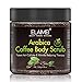 100% Natural Arabica Coffee Body Scrub with Dead Sea Salt, Treat Uneven Skin tones, Sun Spots, Dull Sin, Help Brighten Skin Deep Skin, Butt and legs Exfoliator with Caffeine- Portable Packaging 8.8 Oz