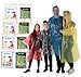 Rain Poncho Family Pack Emergency Ponchos for Kids Adult Men Women Teens Children Premium Quality 50% Thicker Disposable Raincoat with Drawstring Hood Waterproof Camping Hiking Sports Outdoor Events