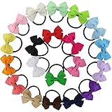 20pcs Girls Pigtail Bows Pony Tail Holder Hair Bows