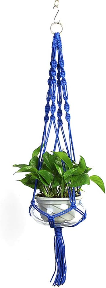 Amazon Co Jp Rooya Baby Direct Jp 植物ハンガーネット 鉢 吊るす 植物ホルダー マクラメ 植物ハンガー 麻縄 植木鉢 観葉植物 吊り下げ プラントハンガー 屋内 屋外 装飾 家庭植物 ロープ ハンギングプランター 多肉 花植物 ホームインテリア ブルー 植物と鉢は
