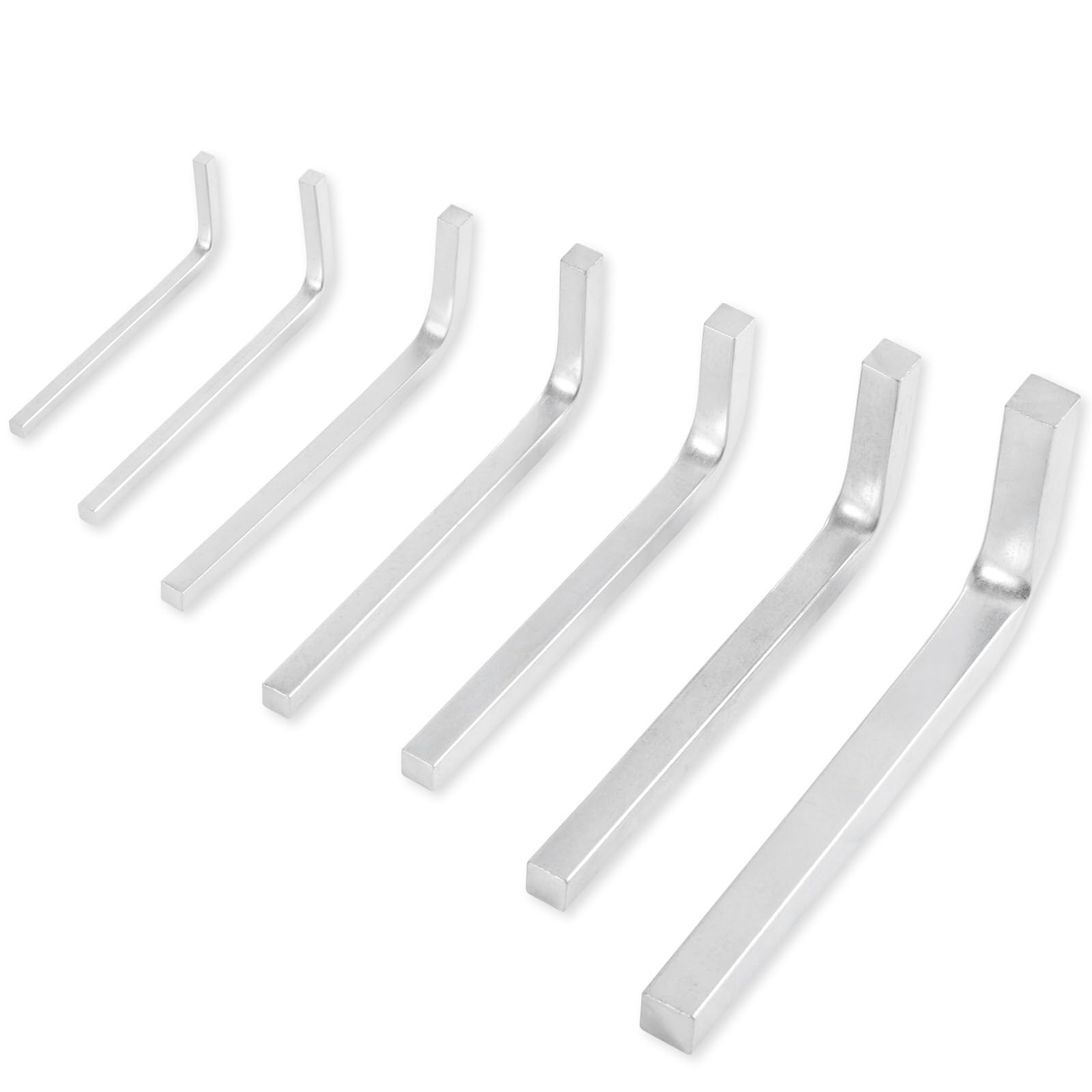 PEUTIER 7pcs Square Head Wrench Set, 3/4/5/6/7/8/10mm L-Shaped Wrench Chrome Vanadium Steel Square Head Screwdrivers Kit Tool Square Key for Pocket Hole Screws