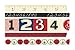 Paper Tape Set of 5 Rolls Vintage Numbers: