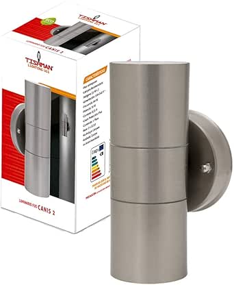 Lámpara CANIS IP 44 Uso Exterior para Sobreponer en Muro 2 x GU10 (No