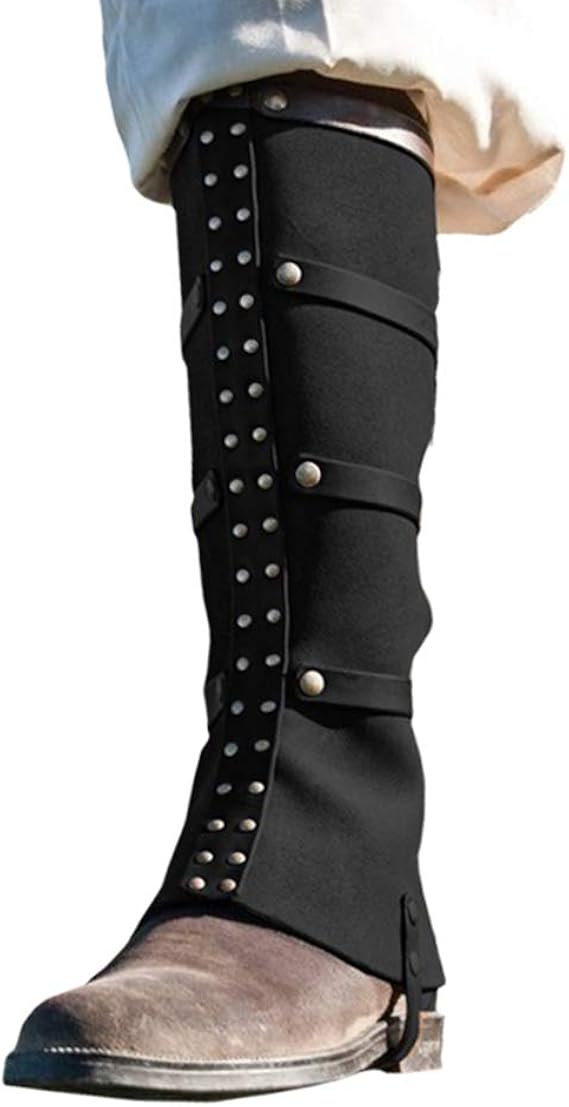 Faux Leather Boots Vintage Medieval Shoes Cover Renaissance Victoria