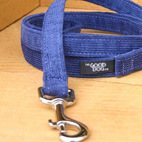 1/2" Blue Hemp Corduroy 6 Ft. Standard Leash