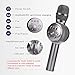 BONAOK Wireless Bluetooth Karaoke Microphone with Dynamic LED Light, Portable Handheld Magic Sound Karaoke Mic Home Party Birthday for iPhone/Android/iPad/PC/Sony (Gray)