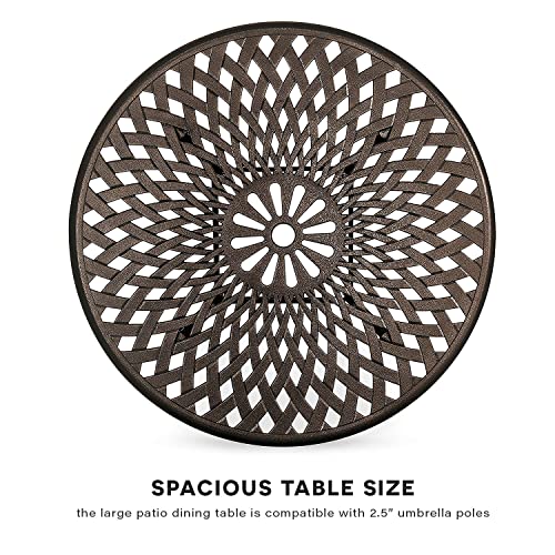 Kinger Home 5Piece OilRubbed Bronze Patio Set, Cast Aluminum Patio