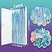 Pawliss Mermaid Party Supplies Set Decoration, Happy Birthday Banner, Balloons, Pom Poms Flowers, Foil Metallic Curtains, for Girl's Under The Sea Theme Baby Shower Party