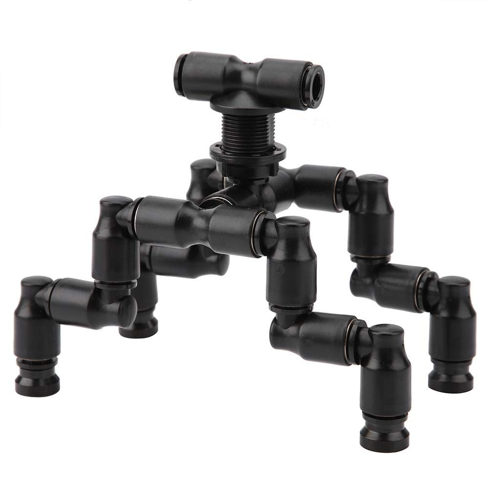 Reptiles Terrarium Nozzle, 360°Adjustable 4 Head Reptile Fogger Mist Sprinkler Pet Cooling System for Rainforest Tank Aquarium