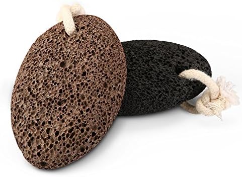 Volcanic Lava Pumice Stone to Remove Dead Skin - Natural Foot Scrubber and Callus Remover for Feet and Hands - Ultimate Pedicure Tools - Natural Foot File - 2Pack
