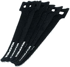Monoprice Hook and Loop Fastening Cable Ties 6 in 50 pcs/pack Black