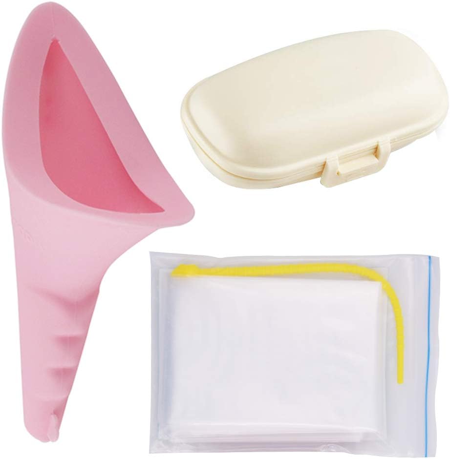 Imbuto Urinario Femminile Wee – Pipì In Piedi Nella Bottiglia, Compatto E Riutilizzabile, Con Custodia – Ideale Per Viaggi E Campeggio - 2