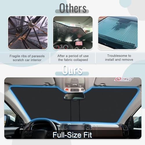 [Upgrade] CDEFG Compatible with Citroen C5 Aircross/Hybrid 2017-2025 Sun Visor Sun Visor Front Wall Acoustic Windscreen Car Sun Visor Accessories