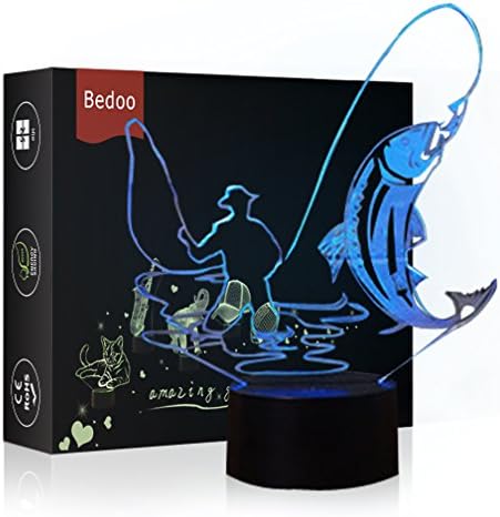 LED Night Light 3D Illusion Bedside Table Lamp 16 Colors Changing Sleeping Indoor Lighting Smart Dimmable with Remote Control