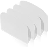 Queekay 4 Pcs Plastic Dough Scraper, Flexible Bowl Bench Scraper | Spatula Cutter, Food Tool for Baking Bread Cake Pastry, Kitchen Multipurpose Non-slip Bakeware, Decorating Sculpting White