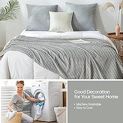 Simple&Opulence Gray Throw Blanket for Couch-Super