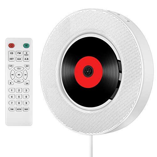 TENSWALL Portable CD Player, Wall Mountable Bluetooth Builtin HiFi