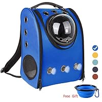 MASVIS Cat Backpack Carrier Cat Bubbles Pet Backpack Airline Approved for Petite Dogs- Blue