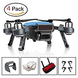 DJI Spark Accessories Set Bundle Combo Landing Gear,Gimbal Guard,Lens Cap Hood Sun Shade Camera Cover Protector,Remote Controller Clip Joystick Protector Accessory