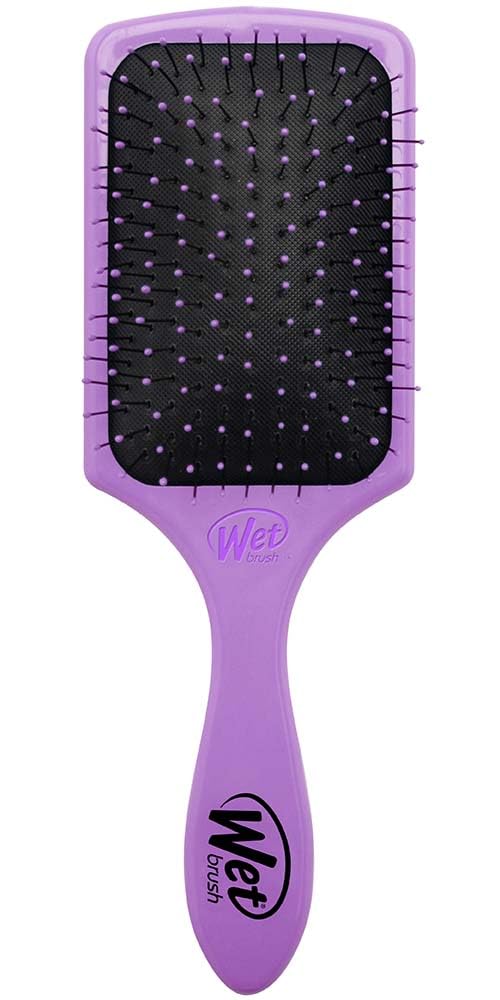 WetBrush Paddle Detangler with Intelliflex Bristles and Aquavents to Help Drying, Wider Surface Area Detangles in Less time, Wet Brush Detangles Hair with Ease, Suitable for All Hair Types, Purple