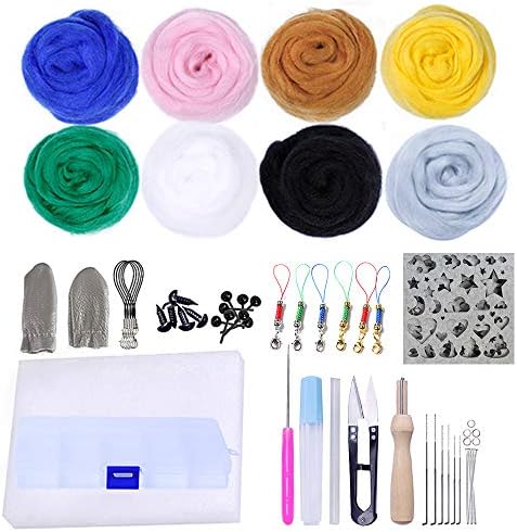 羊毛フェルト キット 63セット フェルトニードル ウールフェルトキット 羊毛フェルトスターター フェルトキット フェルトツール 8色 カラフル ふわふわ Diy 手つくり 可愛い 手芸キット 初心者向け 収納ケース Xclaimministries Net