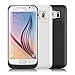 Caka S6 Battery Case, [Newest Version] 4200 Mah External Backup Battery Charger Cover Case for Samsung Galaxy S6 Rechargeable Power Bank Case,Portable Backup Power Bank Case with Kickstand (Black)