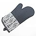 Professional Microwave Silicone Oven Mitts for one Pair, Kitchen Lines Set for Heat Resistant with 500 Degrees, Kitchen Gloves Pot Holder for BBQ Cooking Baking (Gray)