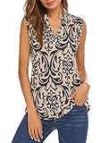 Halife Women Notch Neck Tunic Paisley Print Henley