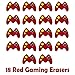 Gift Boutique Game Controller Erasers 36 Pack Blue and Red Remote Control Game Handle Shaped Eraser for Kids Video Gaming Birthday Party Supplies Favors Decorations