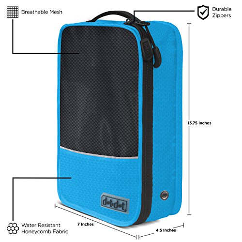 Dot&Dot - Shoe Bag - Convenient Packing System For Your Shoes When Traveling - Space Saver Bag - Protects Your Clothes From Dirt And Smell Of Your Shoes - Easy And Quick Access To Your Shoes While You Travel (Light Blue) - Thumbnail 5