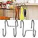 ShineMe Premium 2 Pack Dual S Shaped Hooks Stainless Steel Home Office Bath Coat Caps Towel Hanger, Kitchen Spoon Pan Pot Holder Rack for Door Shelf Storage Organizer (2 Pack)