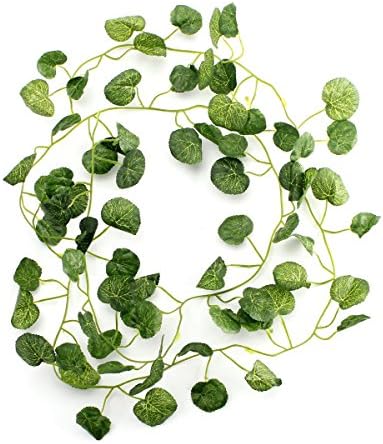 Raza 6.56ft Artificial Round Crabapple Leaf Garlands Flower Vine Home Decor Party Wedding Decoration Mariage Fake Artificial Plants