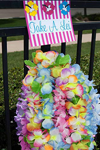 BOSHENG Tropical Hawaiian Luau Leis Necklaces Bulk 36 count