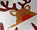 TOARTi Reindeer Window Decals,Adorable Reindeer Wall Stickers for Nursery Car Decor,Lovely Christmas Reindeer Home Decorations, 10 Count (Reindeer Decals)