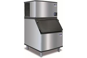 Manitowoc IDT0500A Indigo Series Commercial Ice Maker Machine - 520 Pound per Day Production, Air Cooled, One-Touch Cleaning, DuraTech Exterior w/D570 Storage Bin
