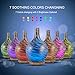 Essential Oil Diffuser 120ml Spiral Art Glass Fragrance Diffuser Ultrasonic Cool Mist Humidifier Intermittent Spraying Adjustable Spray Amount with 7 Color LED Lights and Waterless Auto Shut-offthumb 2