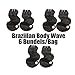 6 Bundles Weave Human Hair Bundles Brazilian Body Wave Virgin Hair 8