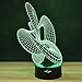 VYI.ME Abstract 3D Led Lamp 7 Colors Change USB Touch Button Creative Design Illusion Night Lamp for Home Office Room Theme Decoration and Kiddie Kids Children Family Holiday Gift