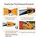 Diriway Portable Proprietary Chainsaw Saw Chain Sharpener Fast-Sharpening Stone Grinder Tools (Yellow)