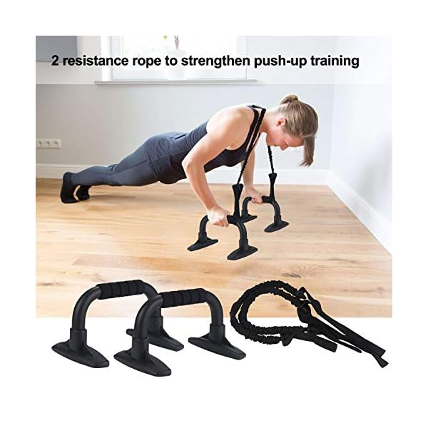 EnterSports Ab Rollers Wheel Kit, Exercise Wheel Core Strength Training Abdominal Roller Set with Push Up Bars, Resistance Bands, Knee Mat Home Gym Fitness Equipment for Abs Workout - Image 4