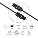 CableCreation Optical Digital Audio Cable,[5-Pack] 3FT Slim Fiber Optic Toslink Gold Plated Optical S/PDIF Cord for Home Theater, Sound Bar, TV, PS4, Xbox, VD/CD Player,Game Console& More,Black 1M