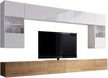 Selsey Augusta - Mueble de Pared Flotante/Moderno Salón con gabinetes