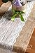 Ling's moment 12 x 108 Inch Jute Burlap Table Runner White Lace Runner Pack of 5 for Country Wedding Decorations Bridal & Baby Shower Decor Rustic