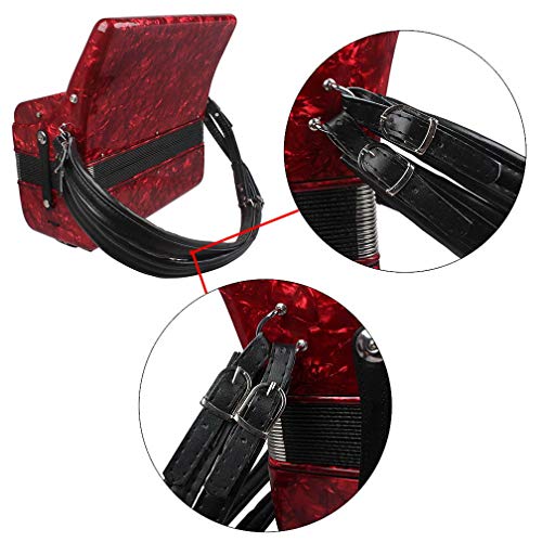 2-Pack Soft Thicken PU Leather Accordion Shoulder Harness Straps Adjustable&Durable Accordion Belt Set for 16-120 Bass Accordions Musical Instrument Accessories - Thumbnail 2