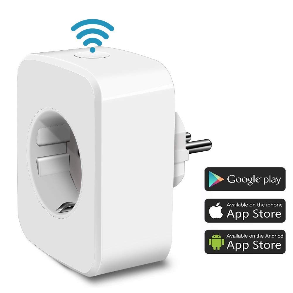 Intelligente WiFi Steckdose Smart Plug, ZEPST Smart Home Systems funktionier mit Smartphone App Steuerung überall und zu jeder Zeit, Funktioniert mit Amazon Alexa und Google Home