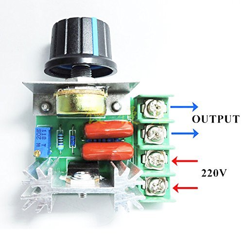 HiLetgo 2000W PWM AC Motor Speed Control Module Dimmer Speed Regulator 50220V Adjustable