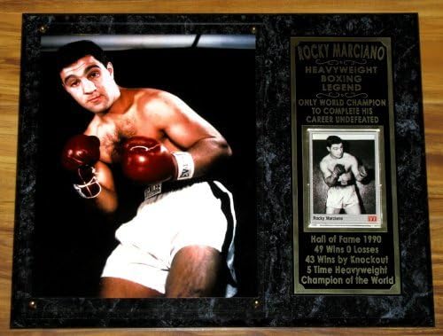 ROCKY MARCIANO CAREER DELUXE PHOTO PLAQUE WITH CARD