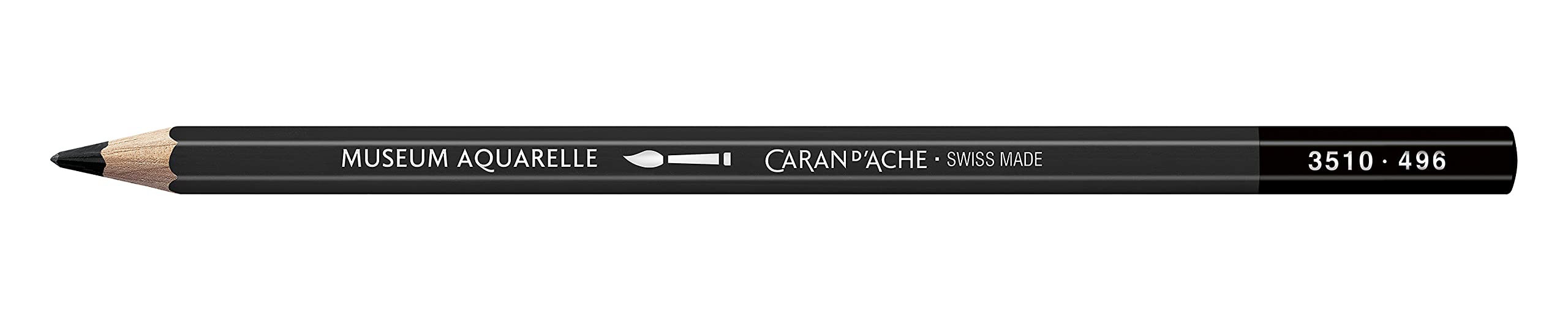 Caran d'Ache Museum Aquarelle Pencil Museum Aquarelle 3510.496 / NR 496 Ivory Black/Ivory Black FSC/Pack of 3