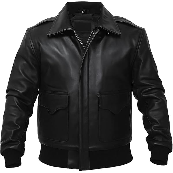 本革 短丈 real leather flight jacket A2 G1 GOKTOG A-2 Leather Jacket Men, Mens Leather Pilot Bomber Jackets